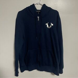 True Religion Full Zip-Up Hoodie Size Large